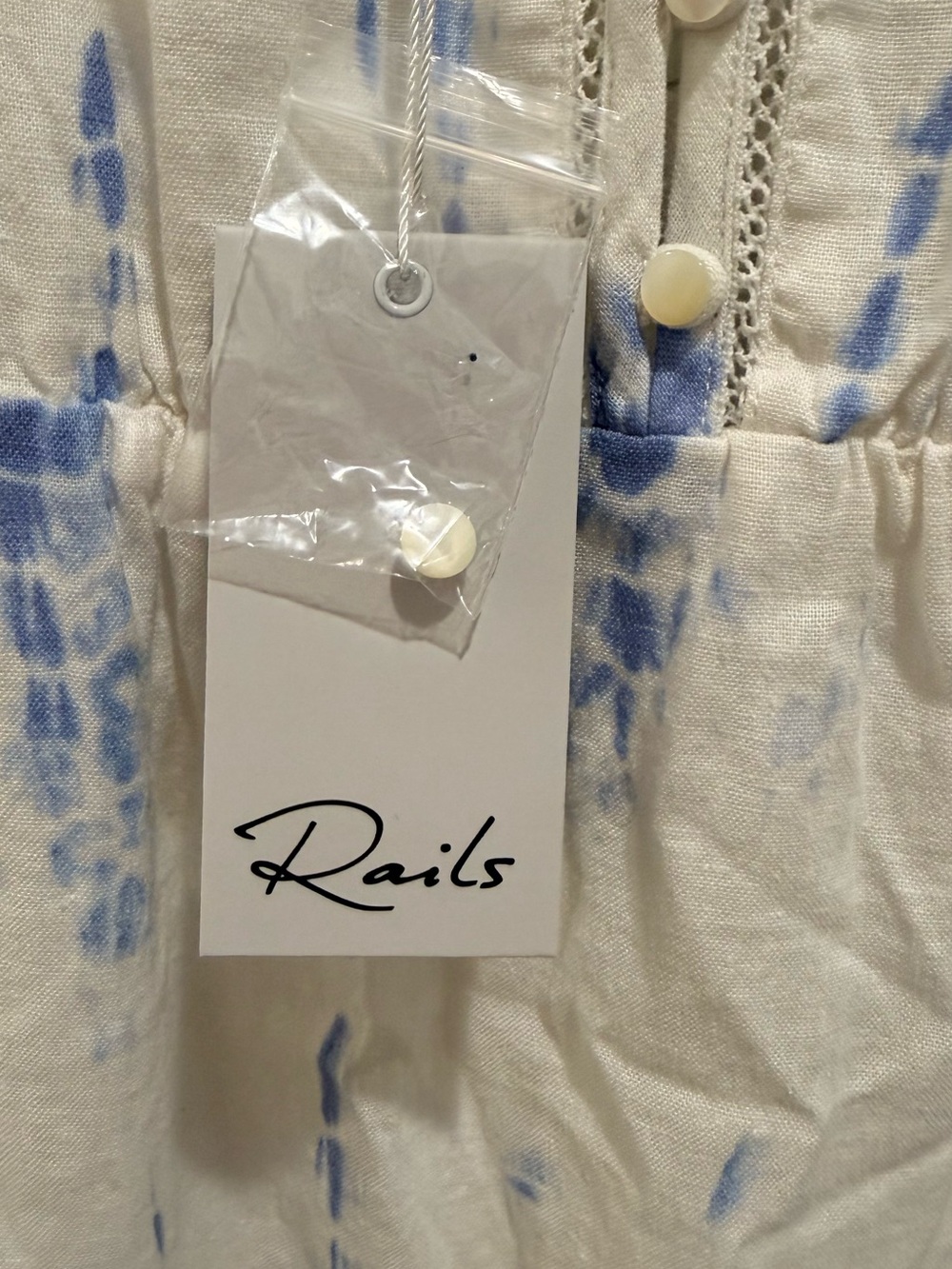 Rails Whitei and Light Blue Tie-Dye Delilah Midi Dress - Picture 4 of 5